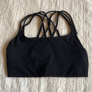 Athleta Powervita Sports Bra, black, XS